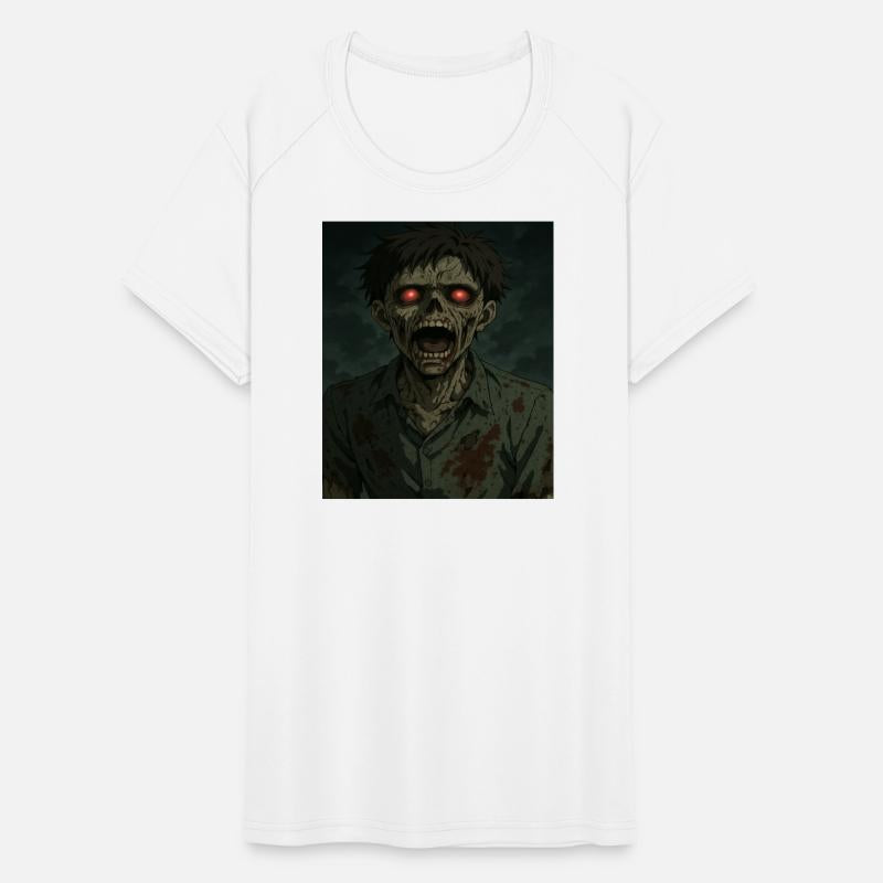 Scary Anime Zombie With Glowing Eyes Horror Art