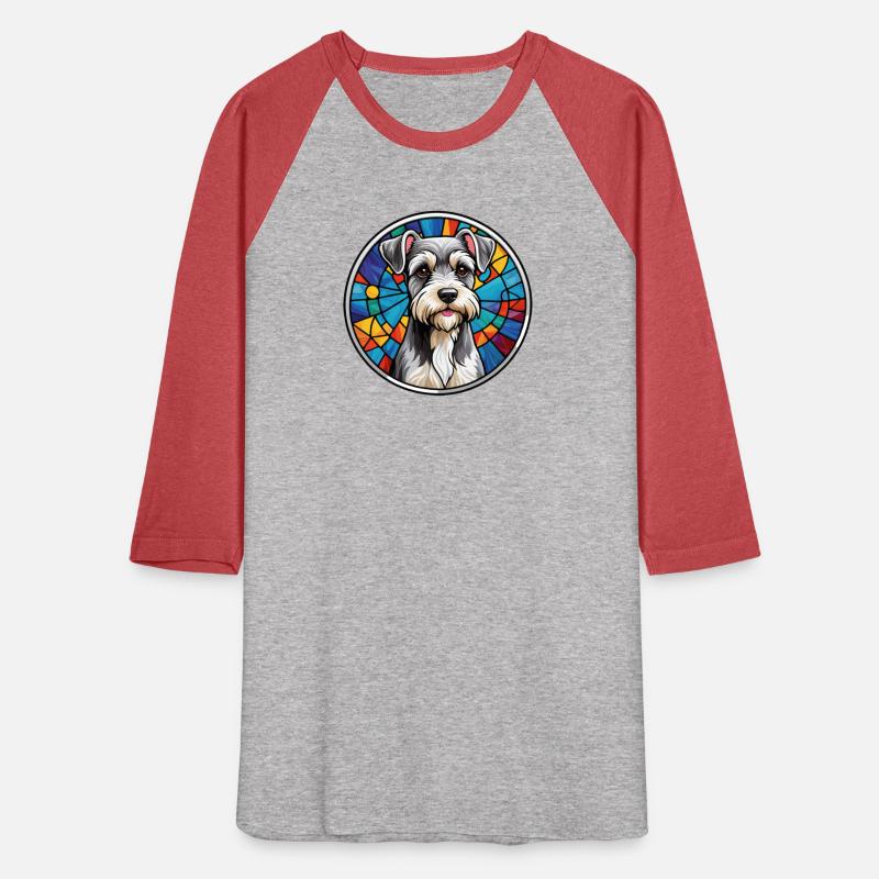 Schnauzer in Stained Glass Window