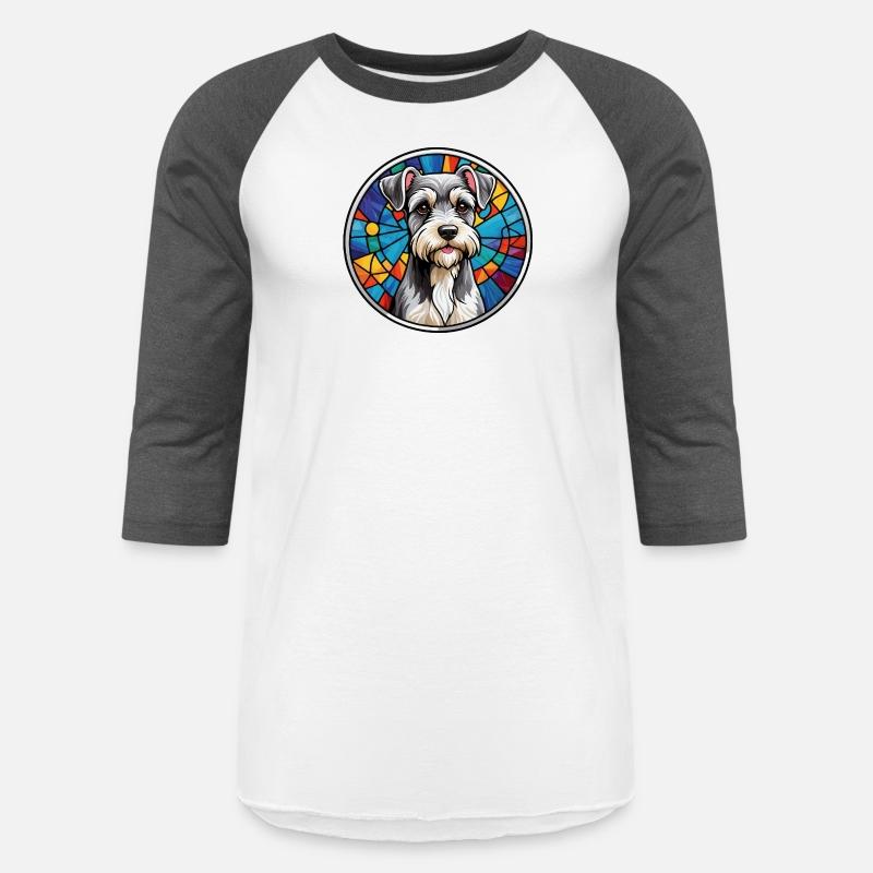 Schnauzer in Stained Glass Window