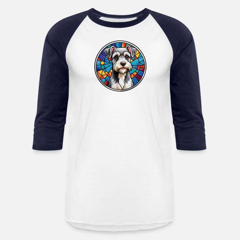 Schnauzer in Stained Glass Window