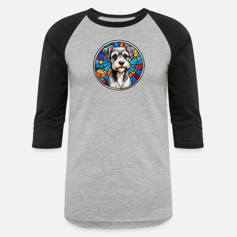 Schnauzer in Stained Glass Window