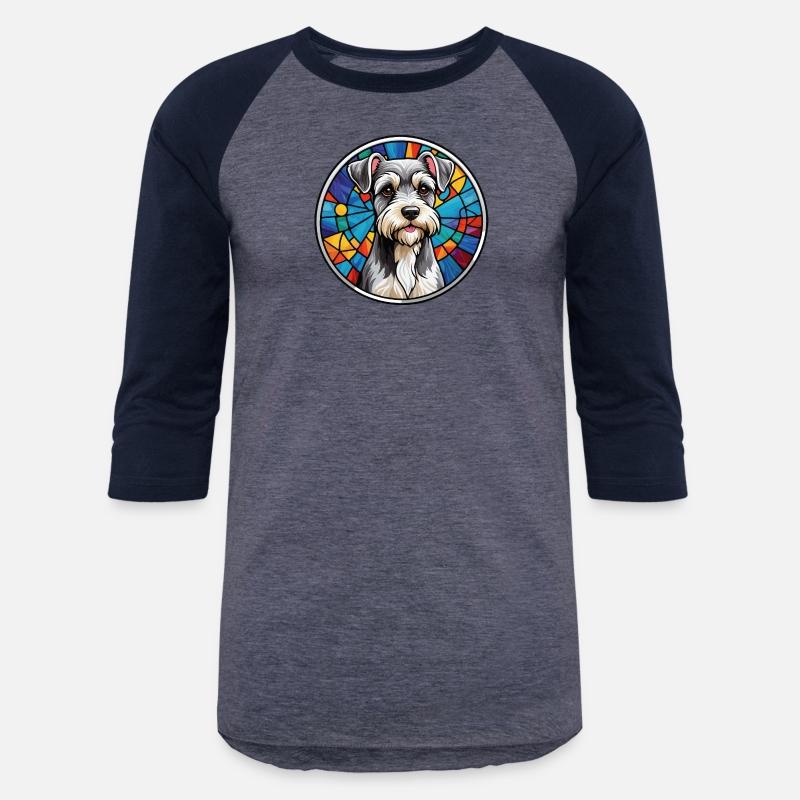 Schnauzer in Stained Glass Window