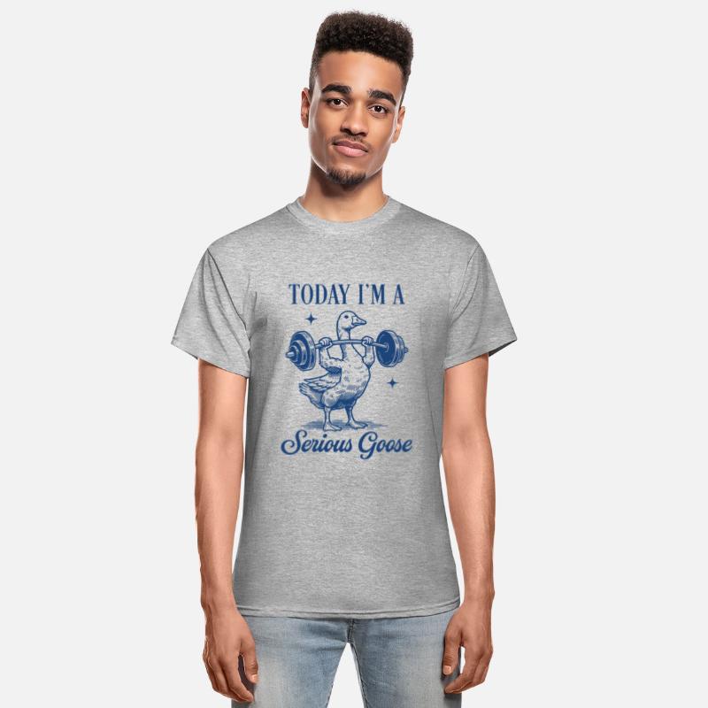 Serious Goose Lifting Humor Tee