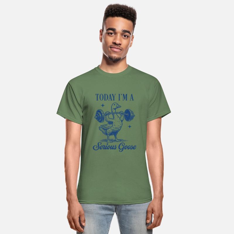 Serious Goose Lifting Humor Tee