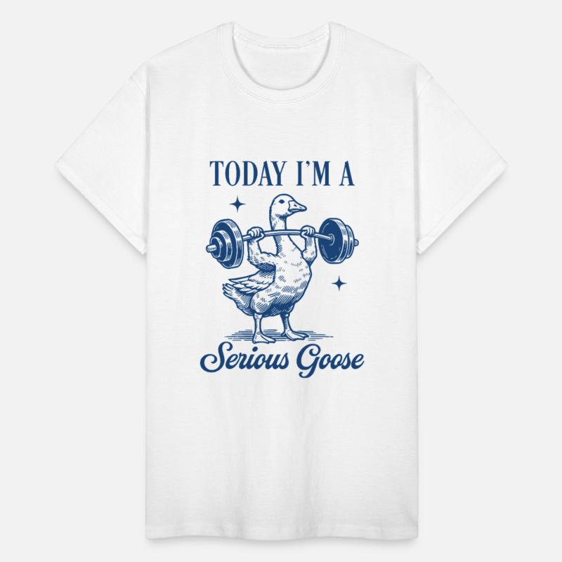 Serious Goose Lifting Humor Tee