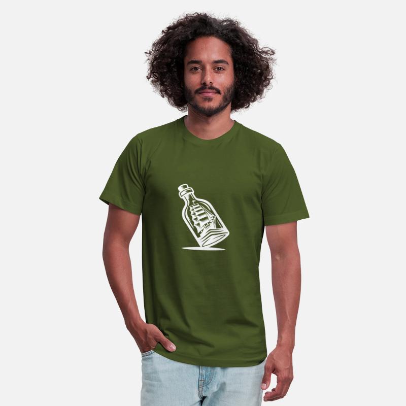 Ship In A Bottle With Set Sails