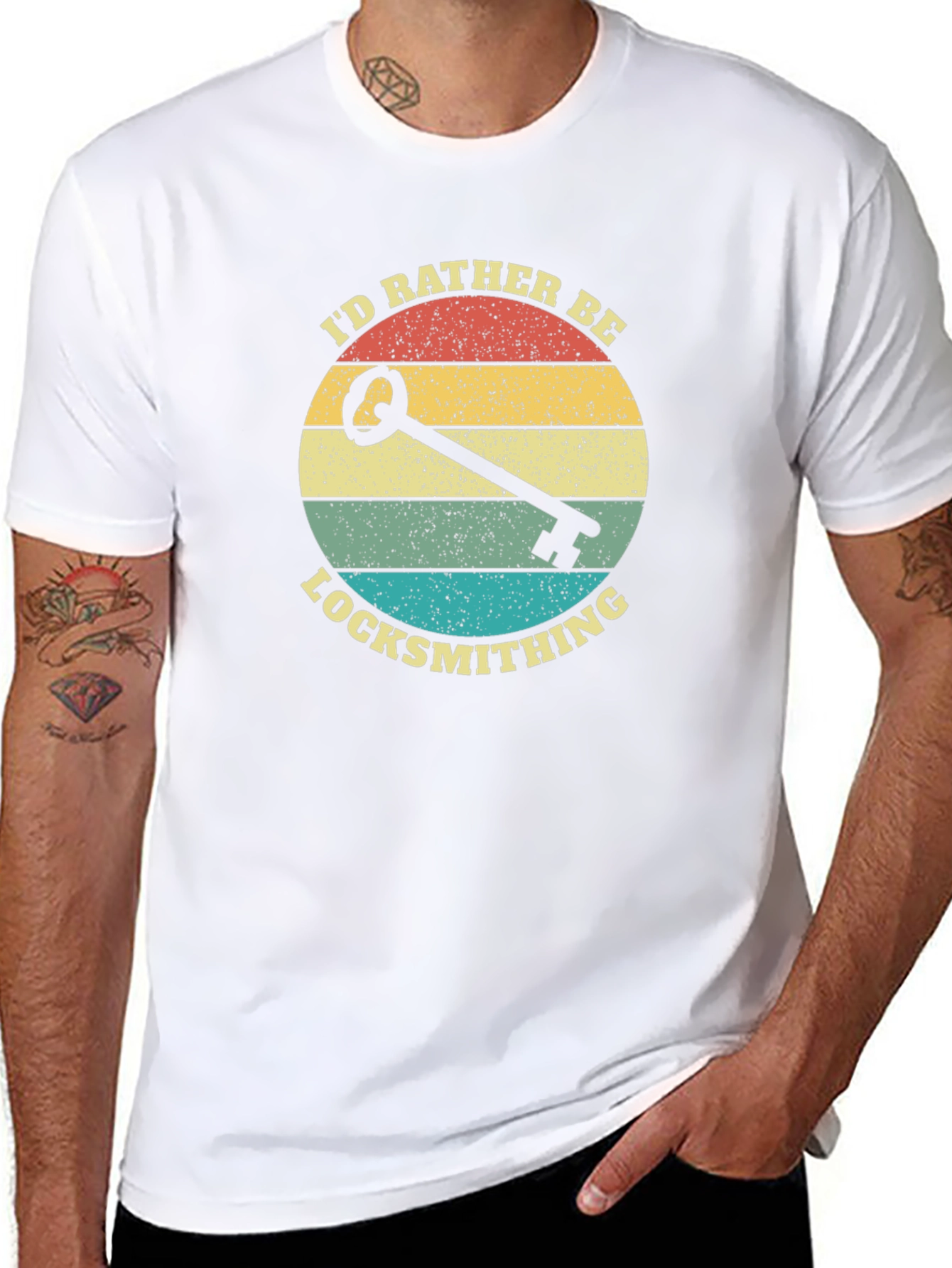 Locksmith T-Shirt - Retro Key Design