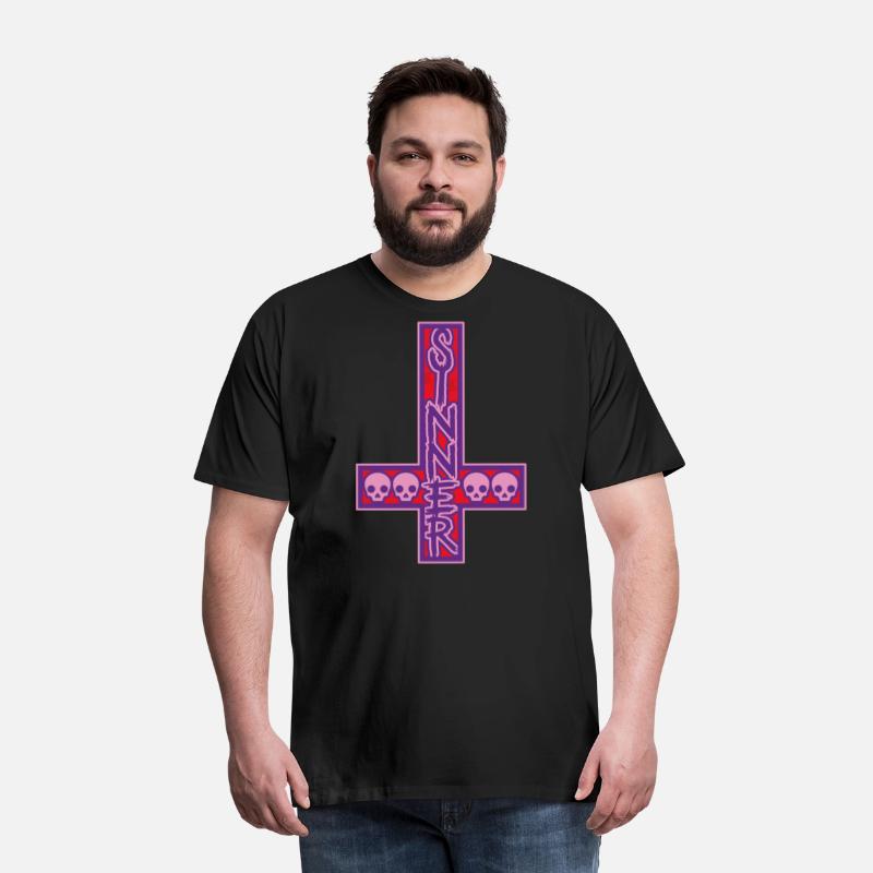 Sinner On Inverted Cross Pink & Purple