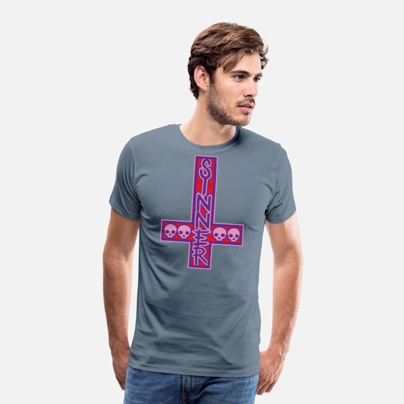 Sinner On Inverted Cross Pink & Purple