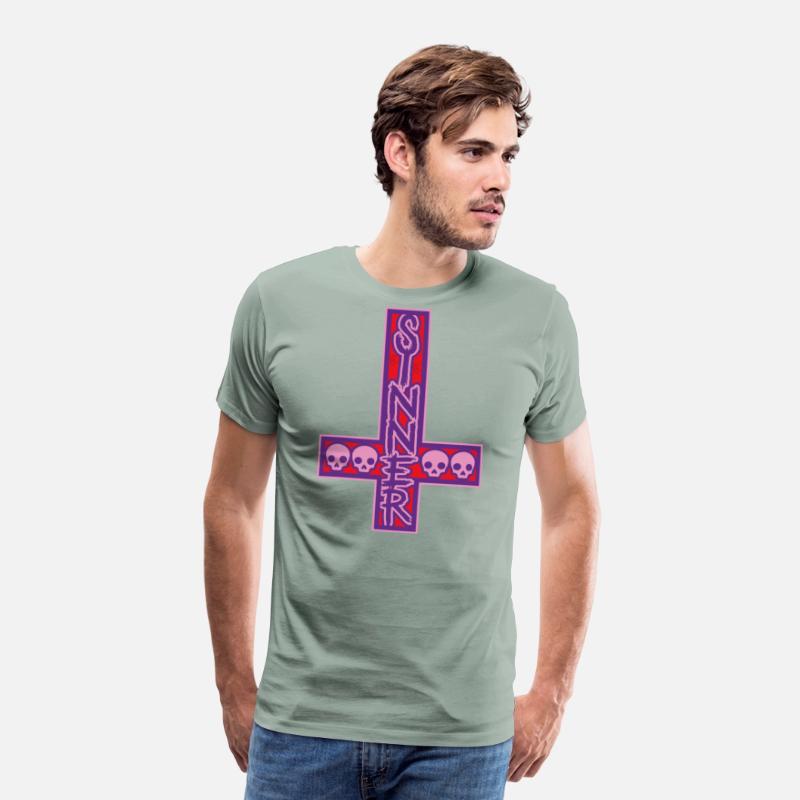 Sinner On Inverted Cross Pink & Purple