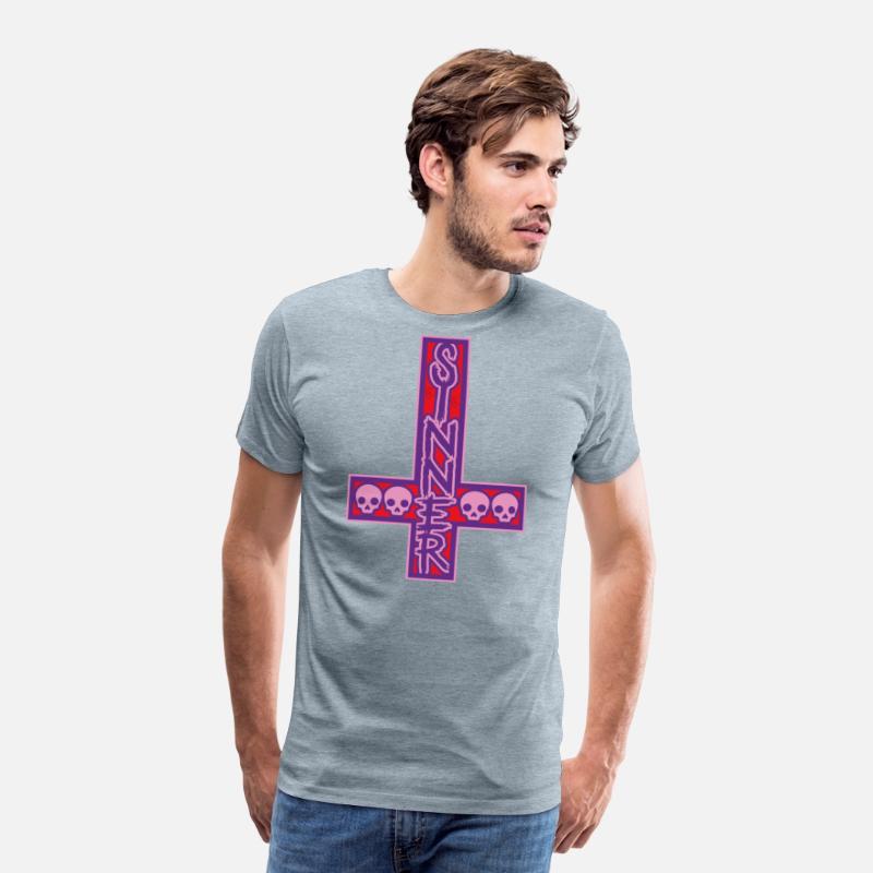 Sinner On Inverted Cross Pink & Purple
