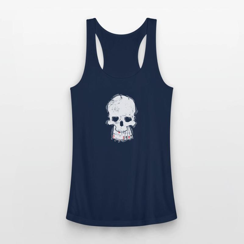 Skull with Cards Skat or Poker Card Game