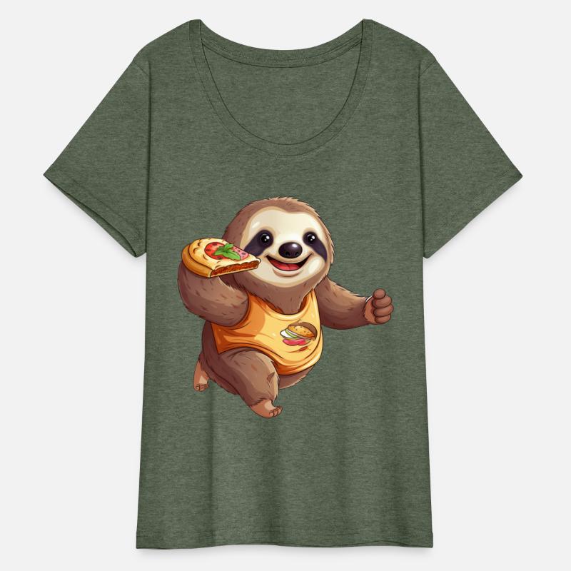 Sloth Marathon Runner, Pizza and Burger, Fast Food
