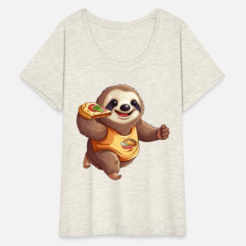 Sloth Marathon Runner, Pizza and Burger, Fast Food