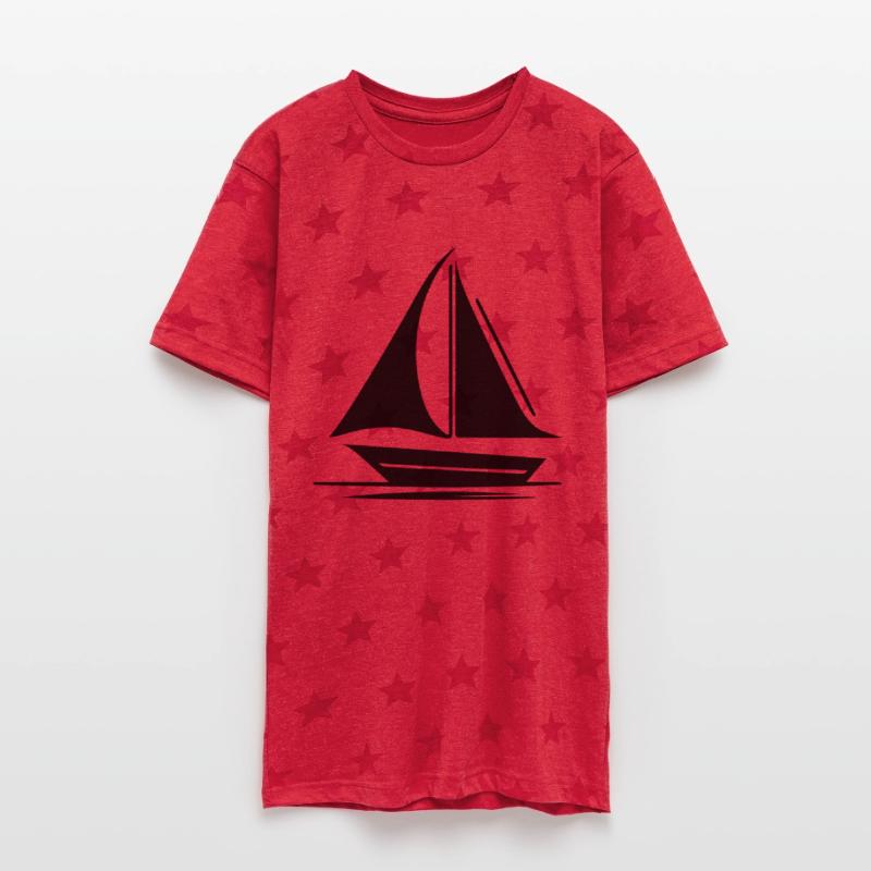 Small Sailing Boat With Set Sails