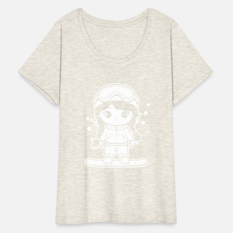 Snowboarding Girl Cartoon Look