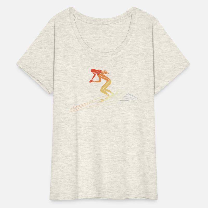 Snowboarding Girl Retro Style