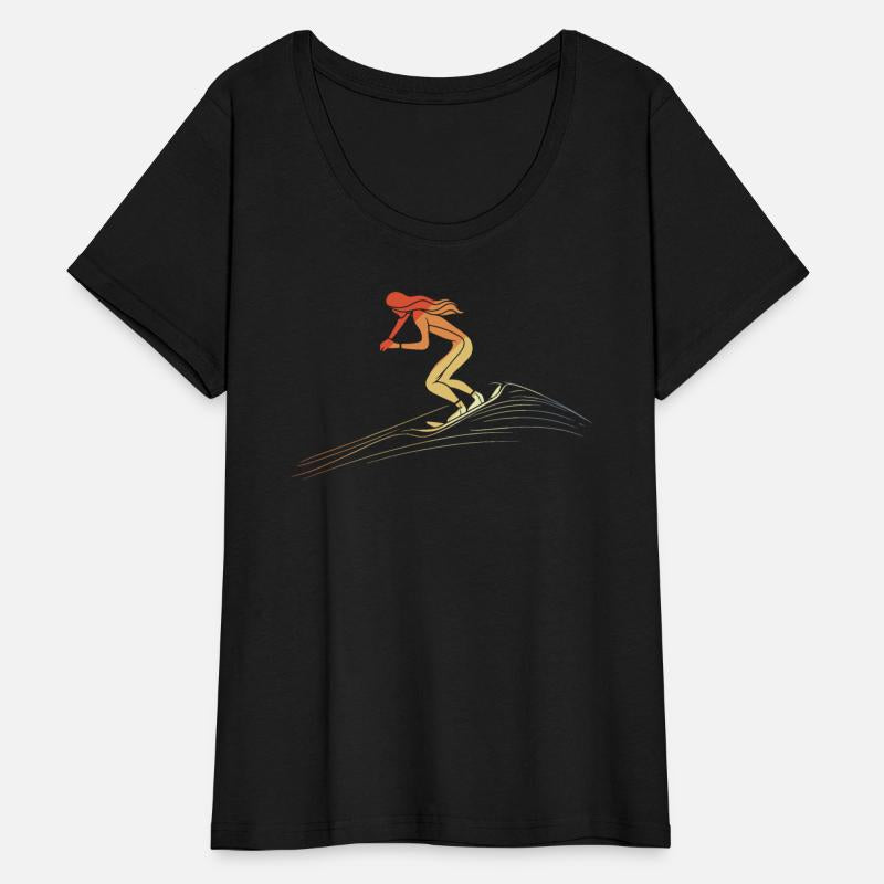 Snowboarding Girl Retro Style