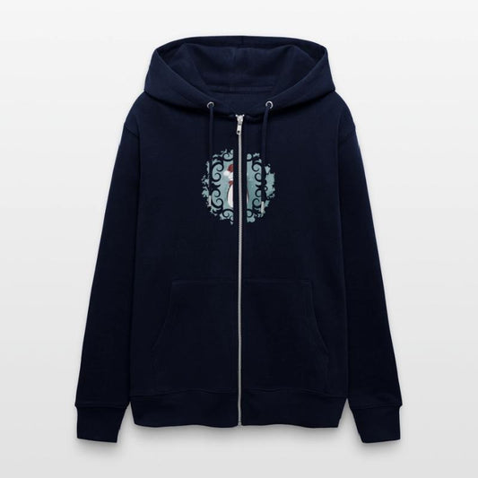 Snowman in Santa Claus look in winter