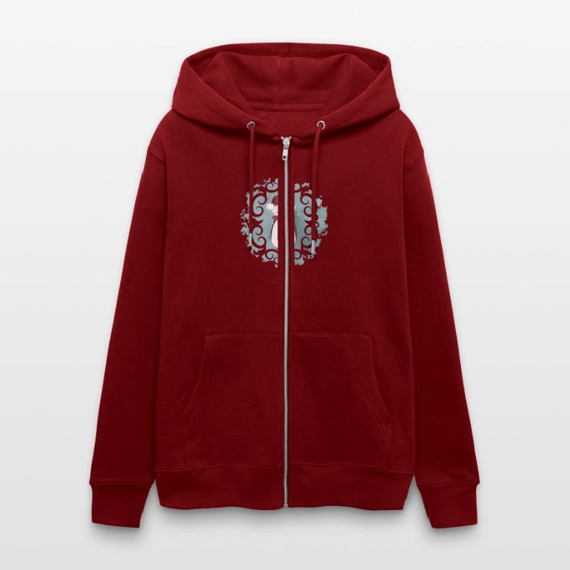 Snowman in Santa Claus look in winter