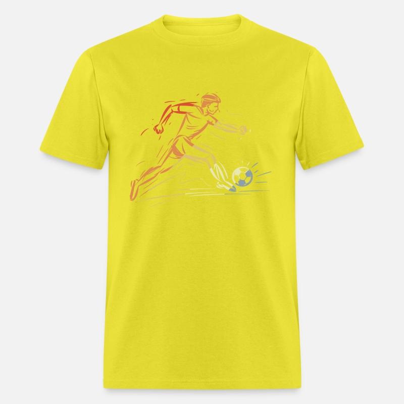 Soccer Player Drawing Retro