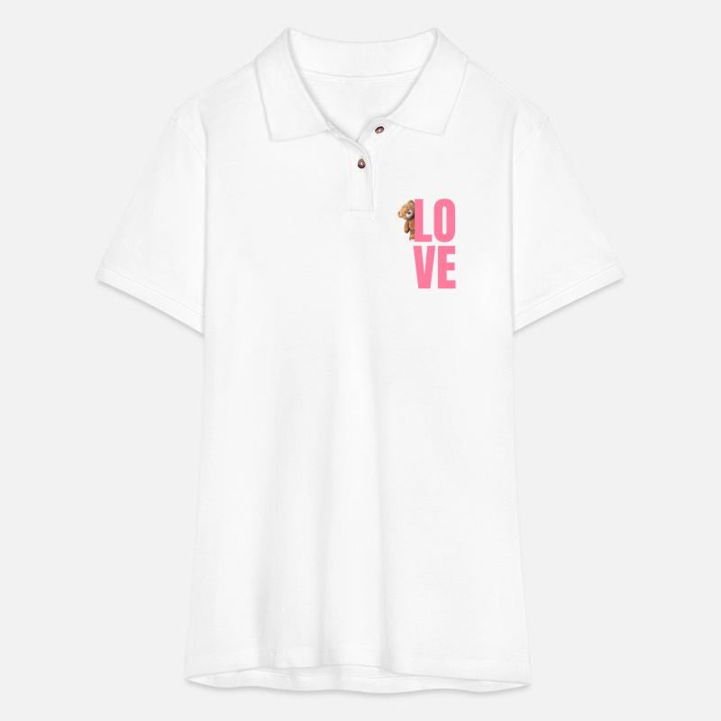 Soft Teddy Bear with Love Typography