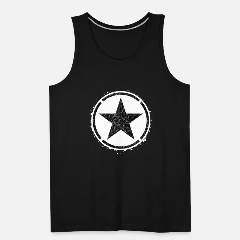 Sponge stencil Star inside circle