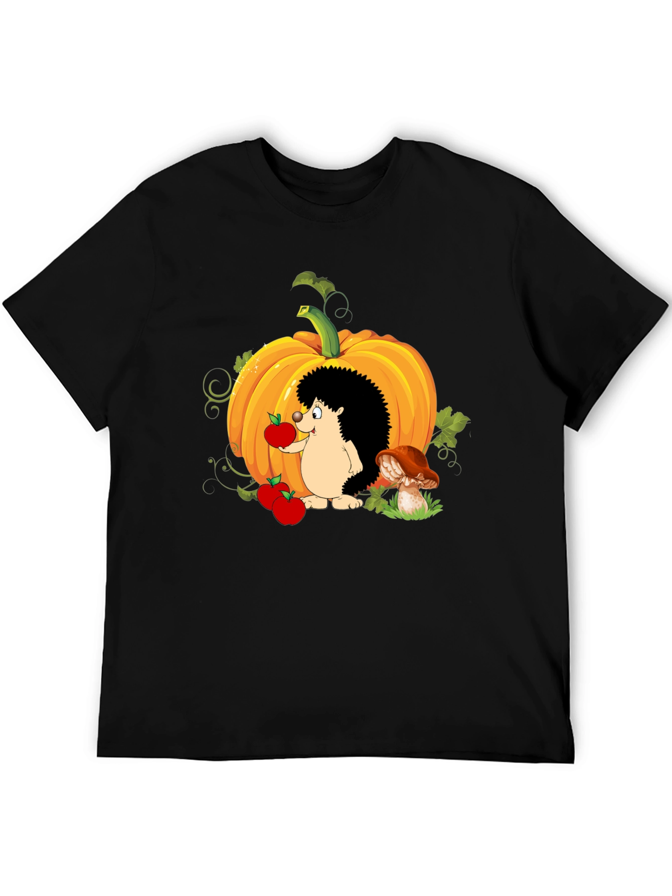 Cute Hedgehog Pumpkin Graphic Tee