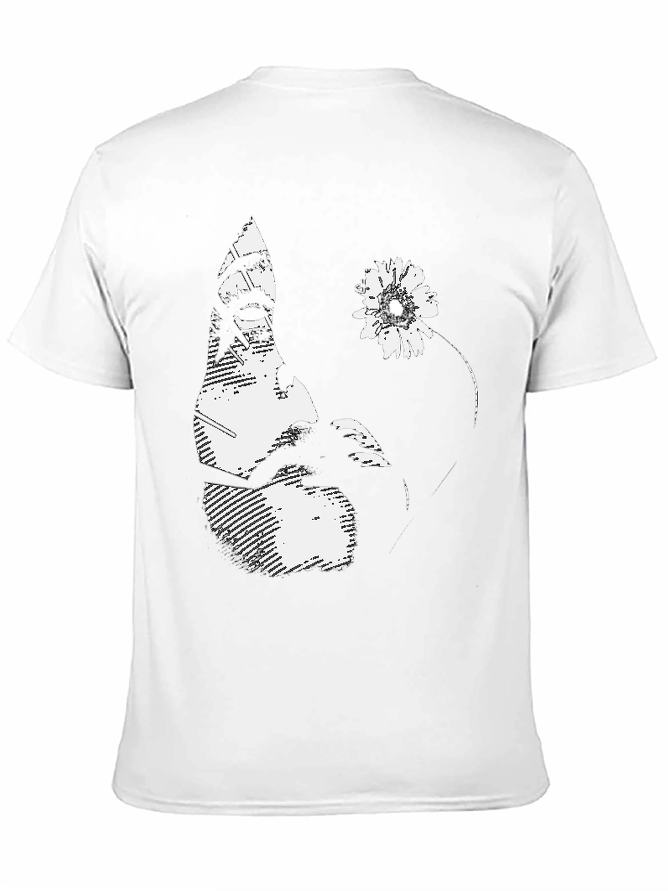 Abstract Portrait Graphic Black T-Shirt