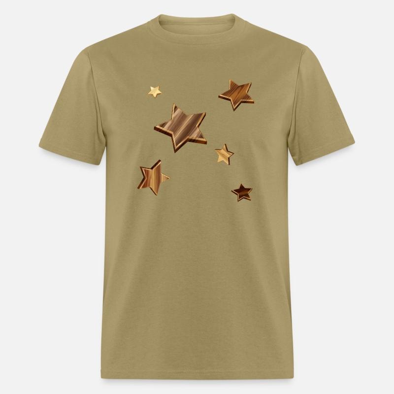 Stars in dark wood look with grain