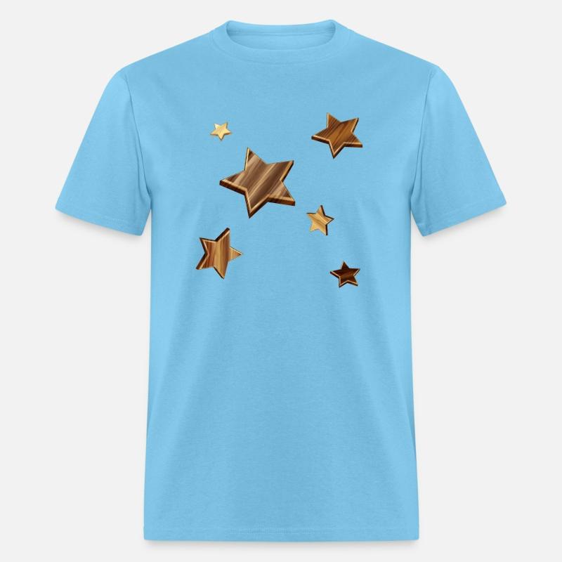 Stars in dark wood look with grain