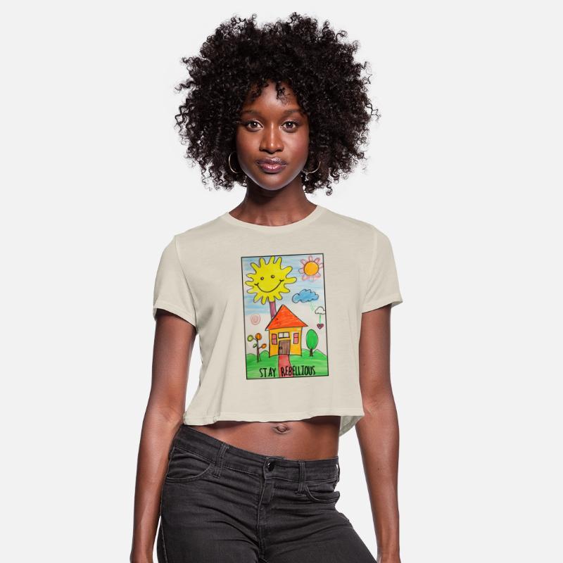 STAY REBELLIOUS: Crayon Kids Drawing - House, Sun