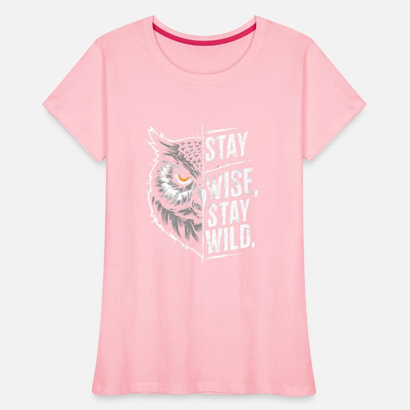 stay wise ,stay wild with half owl face