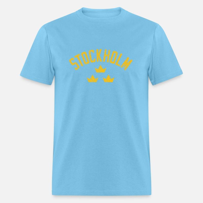 Stockholm Text Crowns Distressed Amber Print