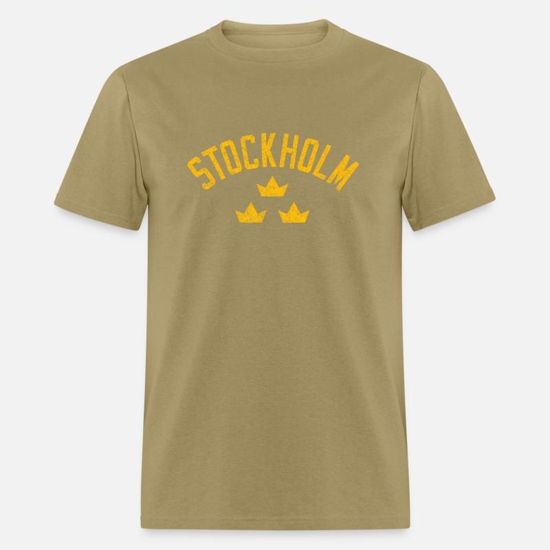 Stockholm Text Crowns Distressed Amber Print