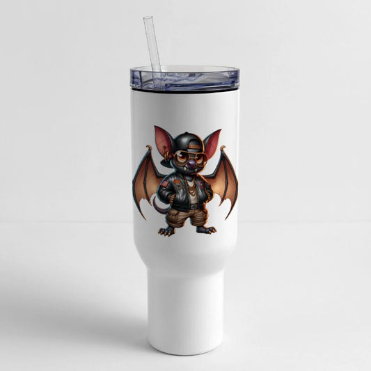 Streetstyle Bat with Chains, Cap and Leather Jacke