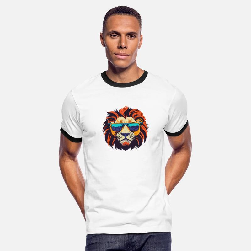 Stylish lion head logo