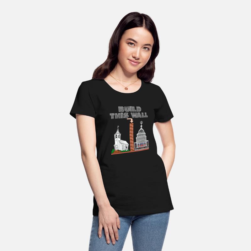 T-Shirt Build a Wall church and state tee gift