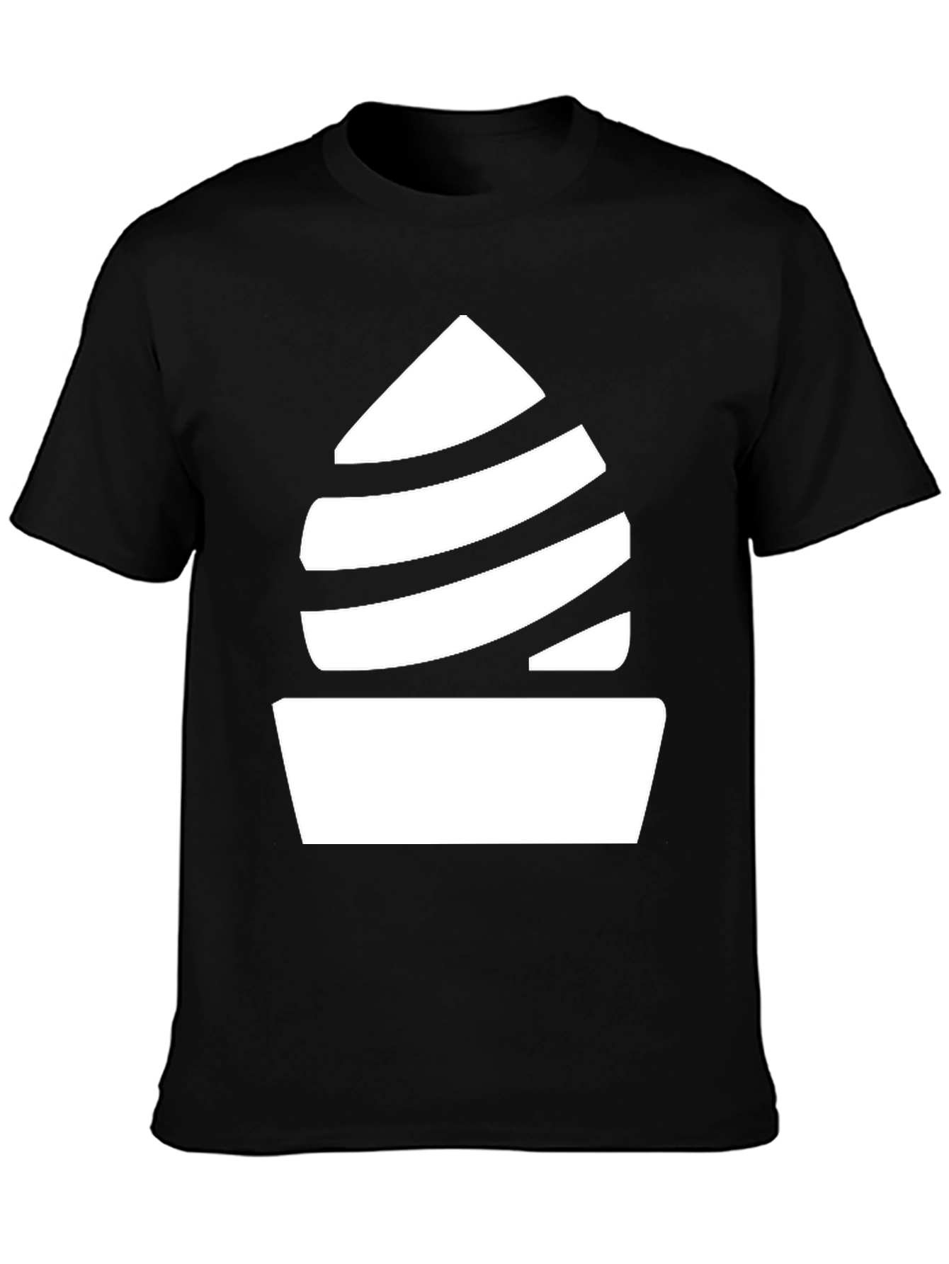 Minimalist Swirl Tee - Black Graphic T-Shirt