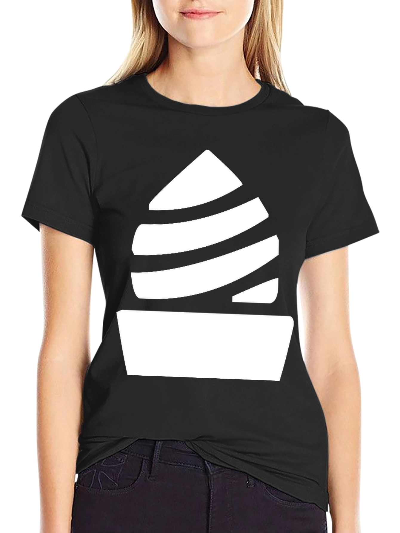 Minimalist Swirl Tee - Black Graphic T-Shirt