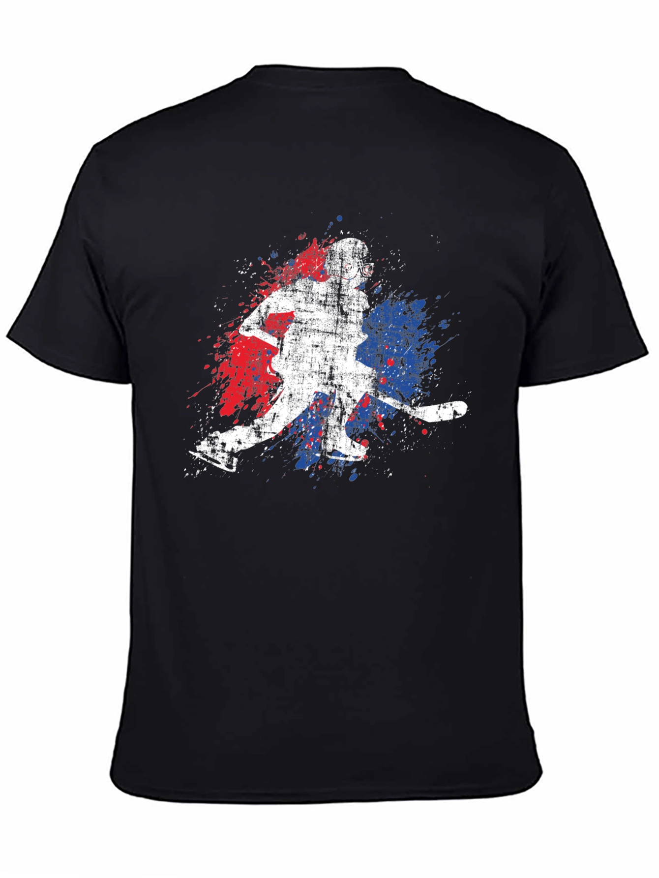 Hockey Player Graphic Tee - Sporty Style