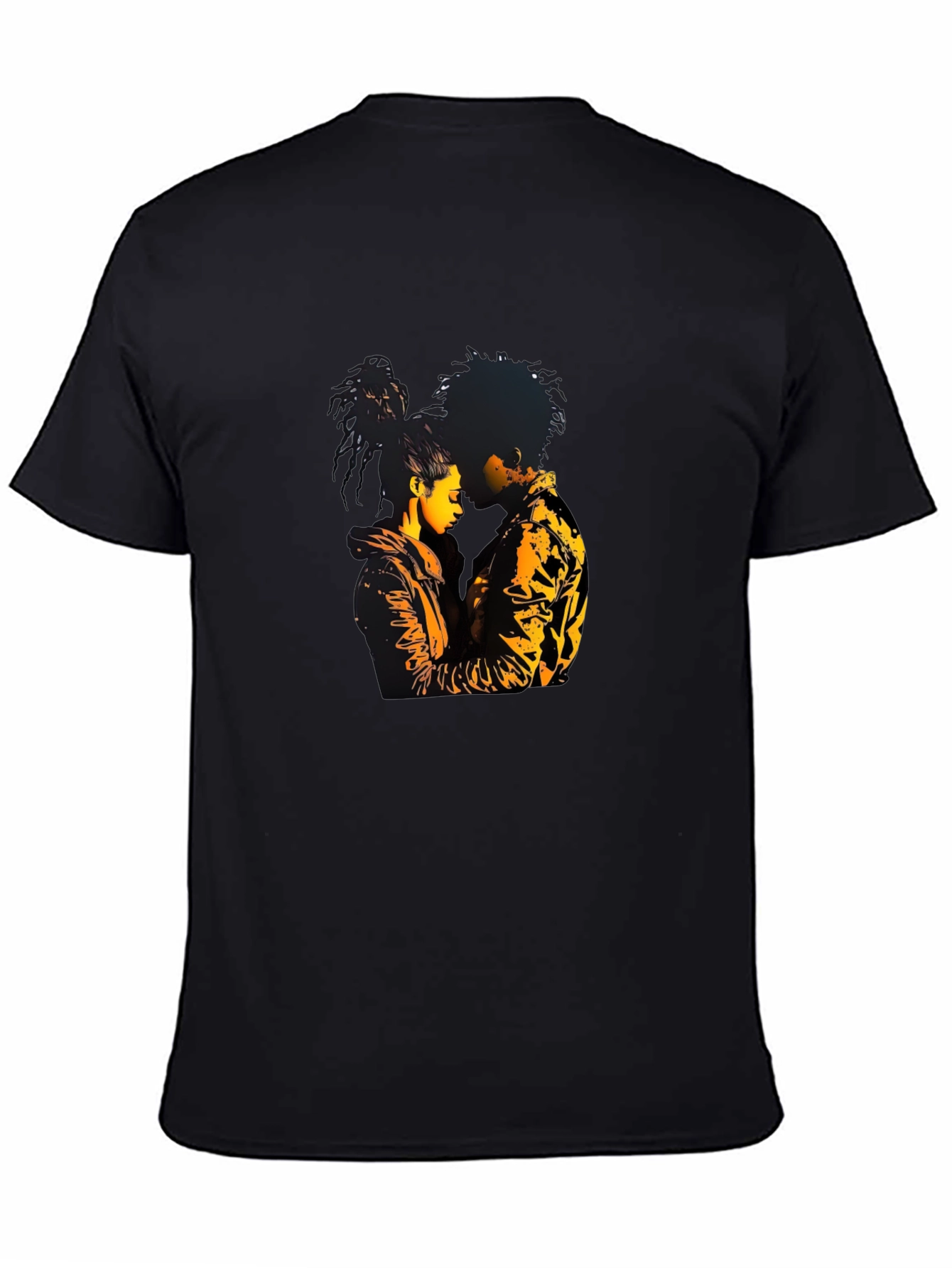 Couple Graphic Black T-Shirt