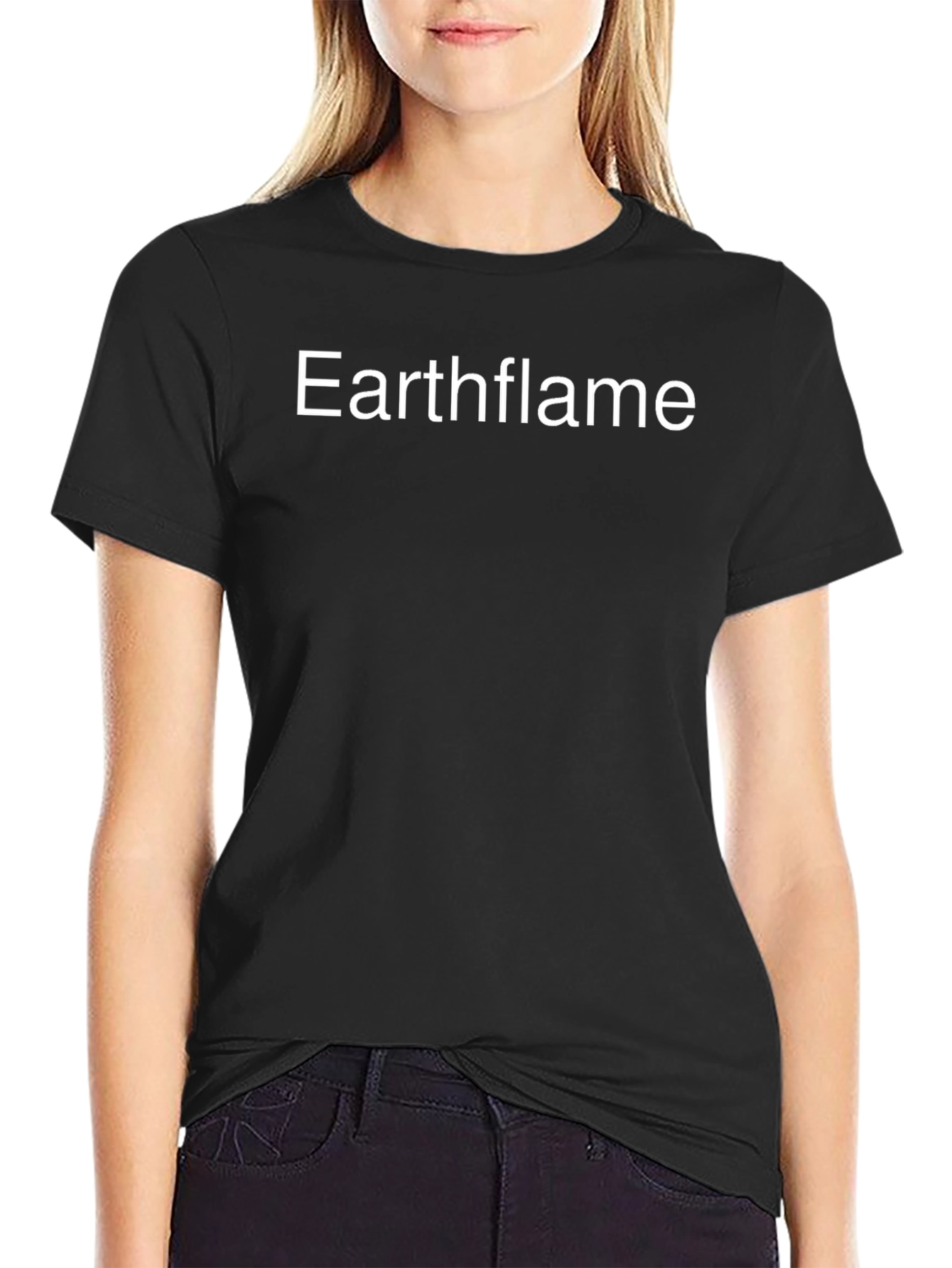 Earthflame Black Graphic Tee - Casual Comfort