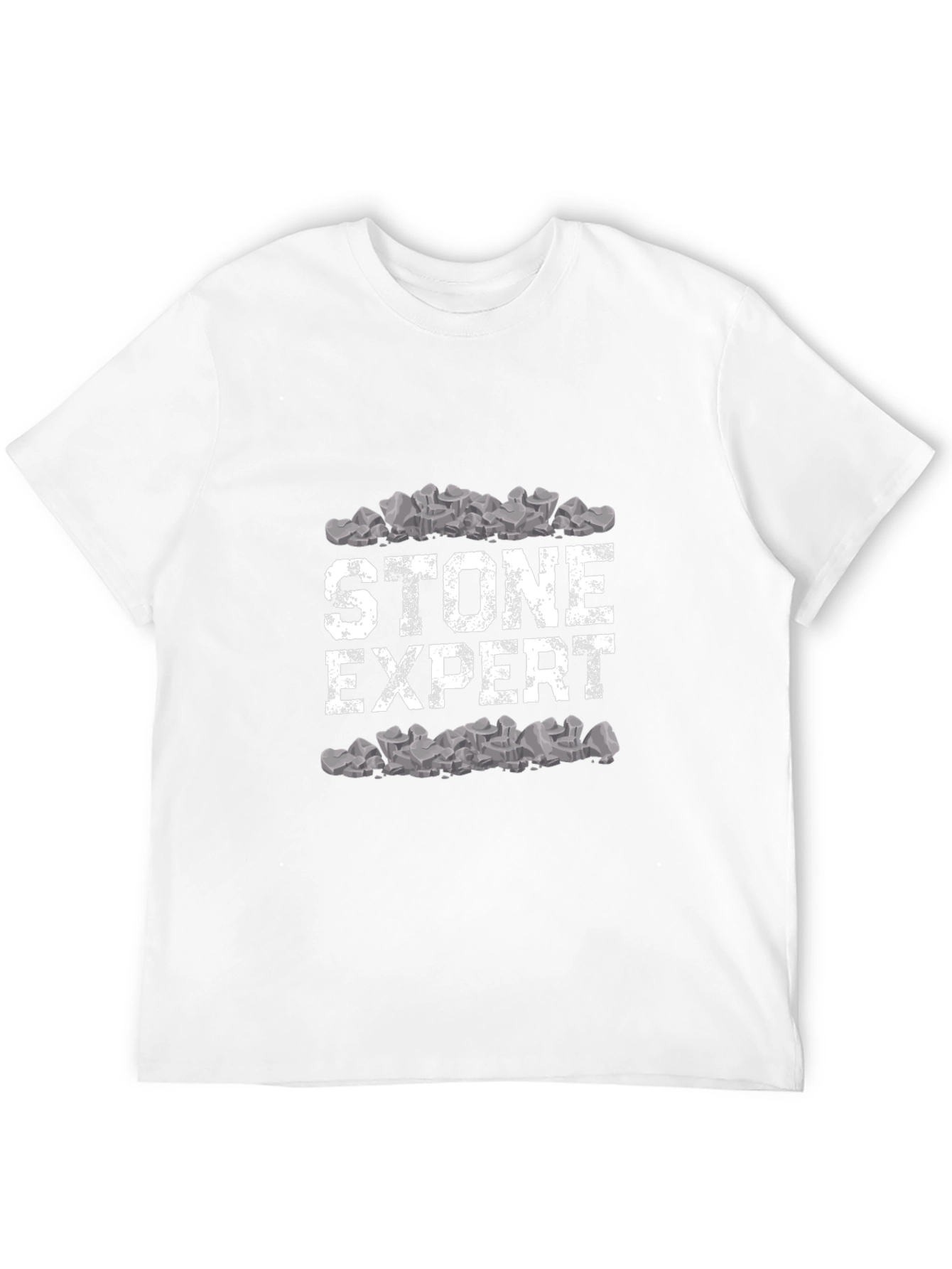 Stone Expert Graphic Tee - Black Cotton Comfort