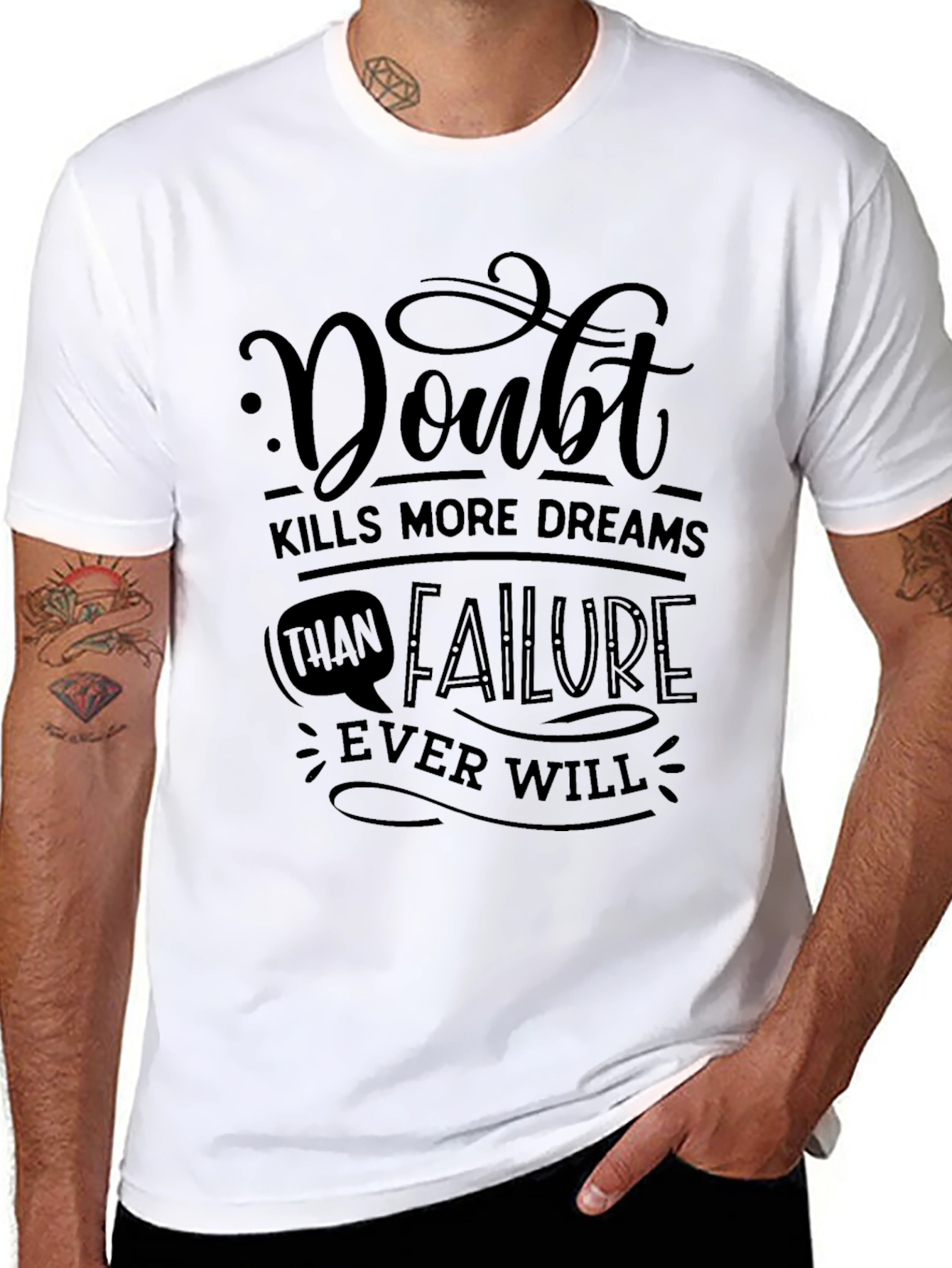 Doubt Kills Dreams Graphic T-Shirt - Motivational Tee