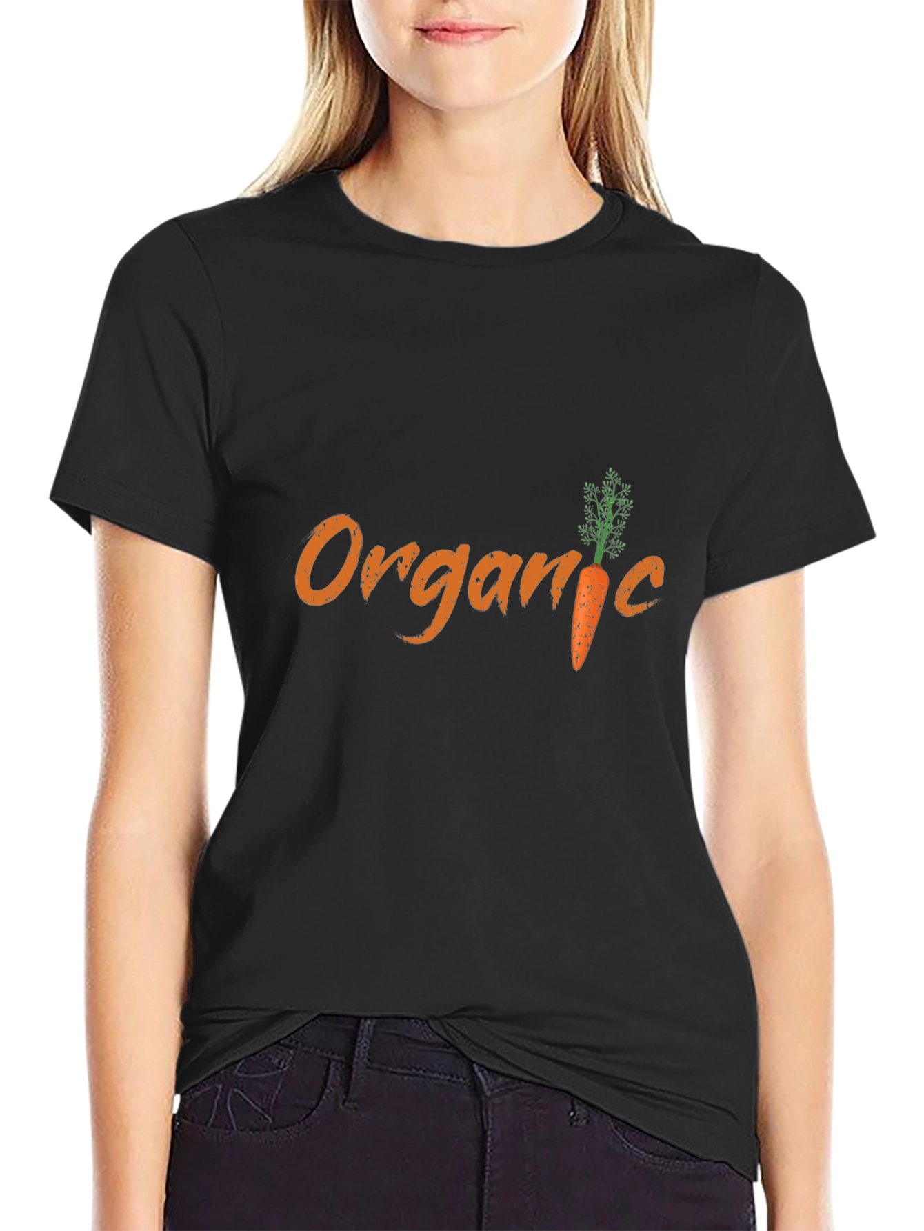 Organic Carrot Graphic Tee - Soft Cotton Blend