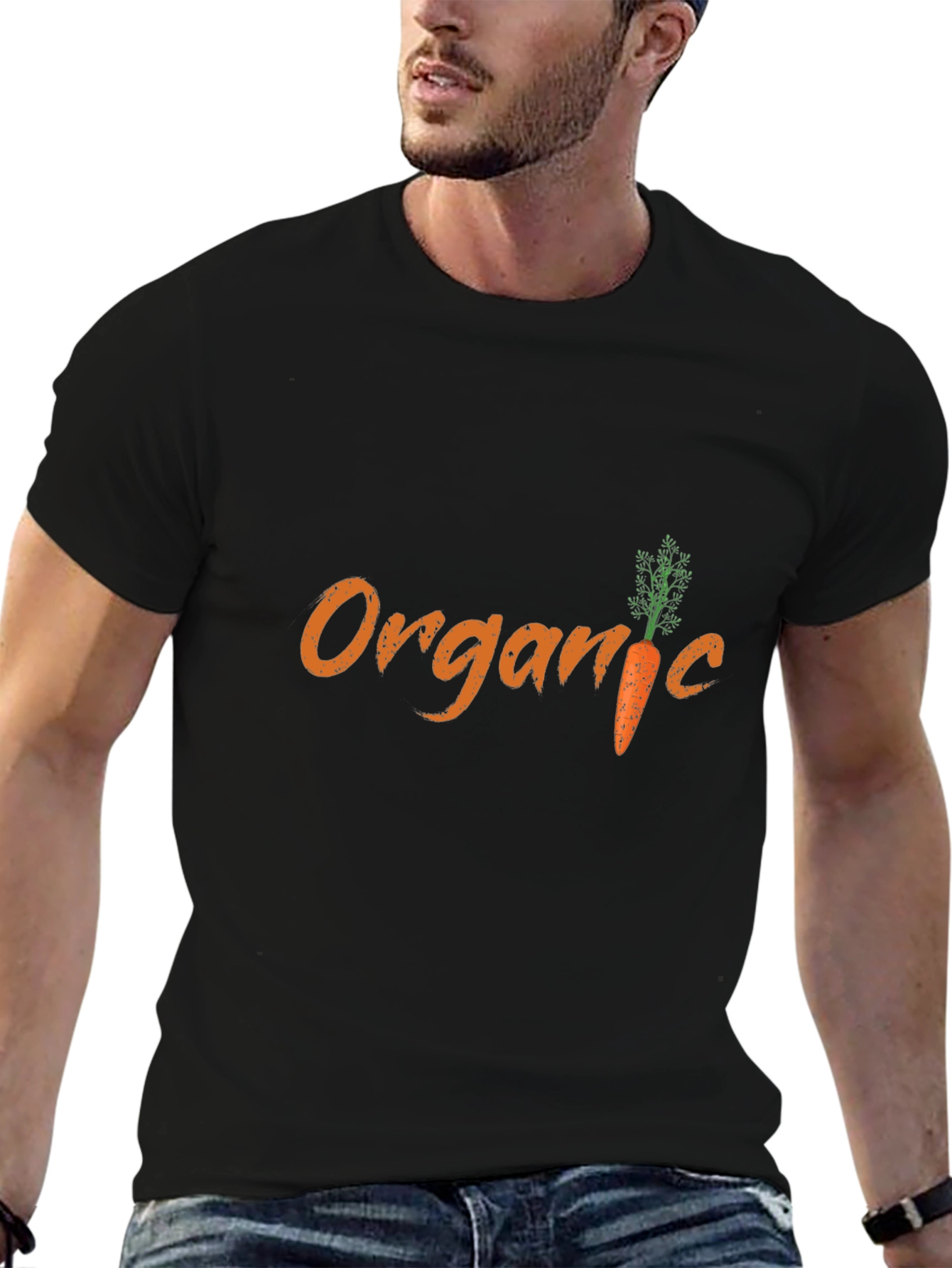 Organic Carrot Graphic Tee - Soft Cotton Blend