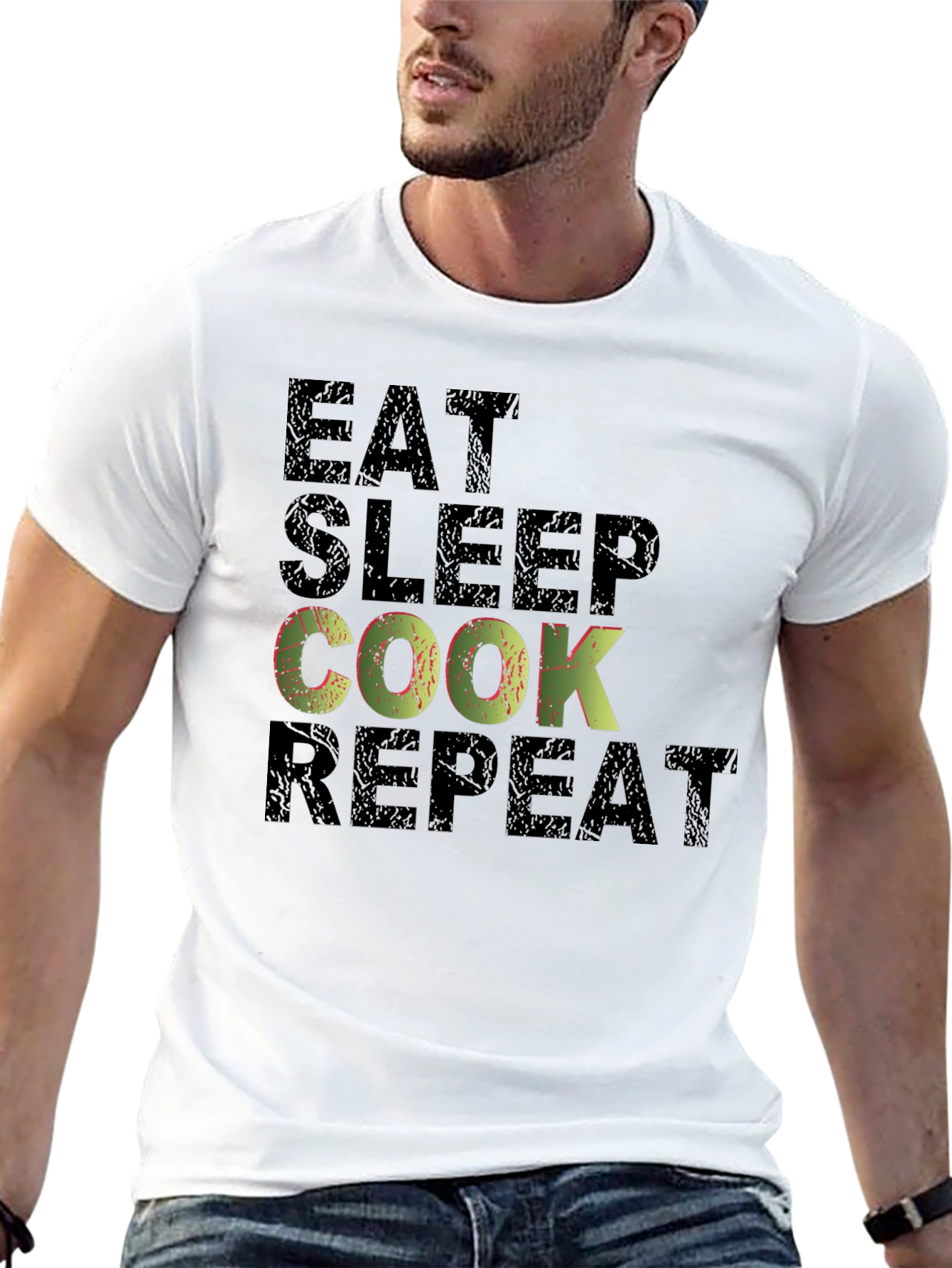 Eat Sleep Cook Repeat Graphic T-Shirt