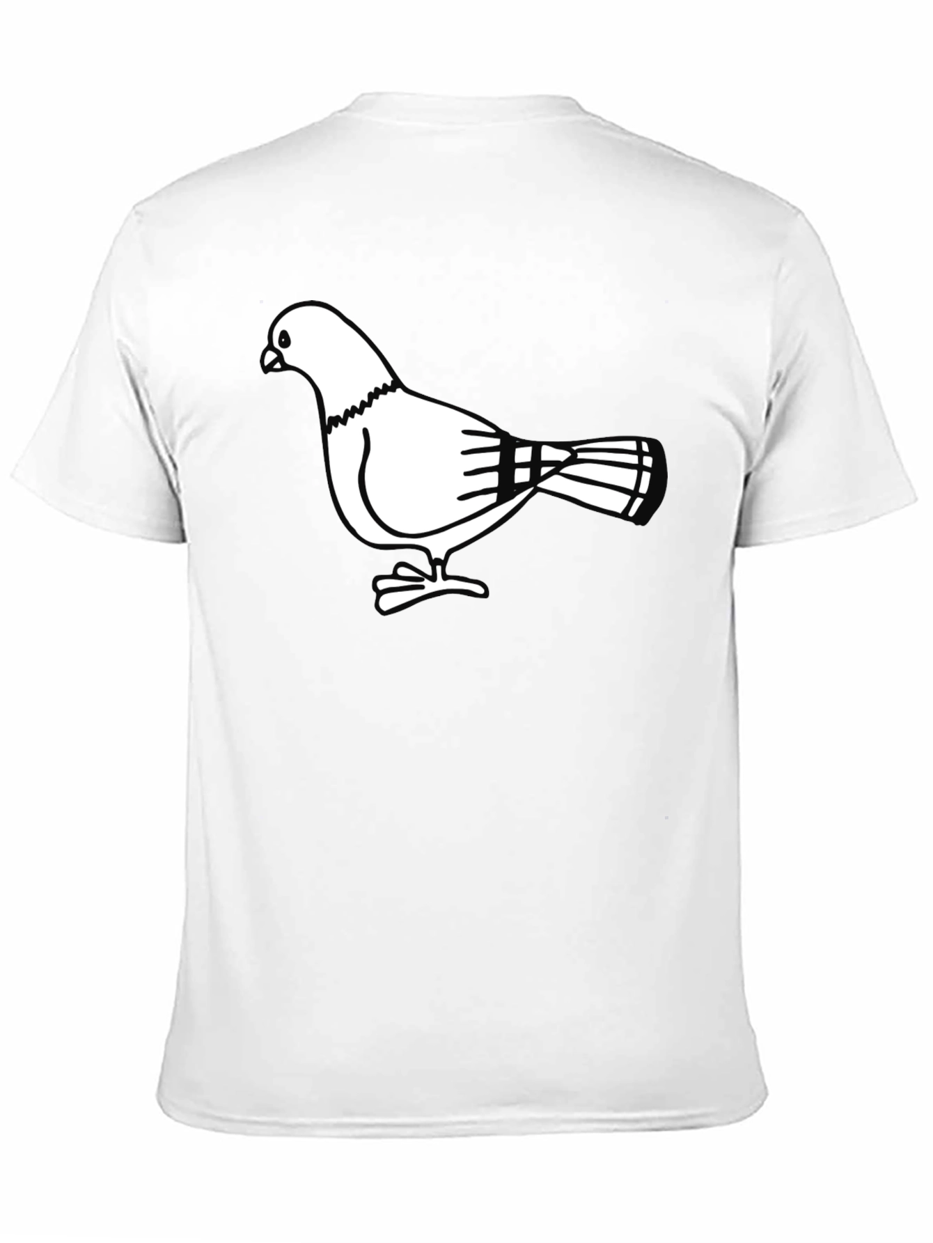 Pigeon Graphic T-Shirt - Black Cotton Tee