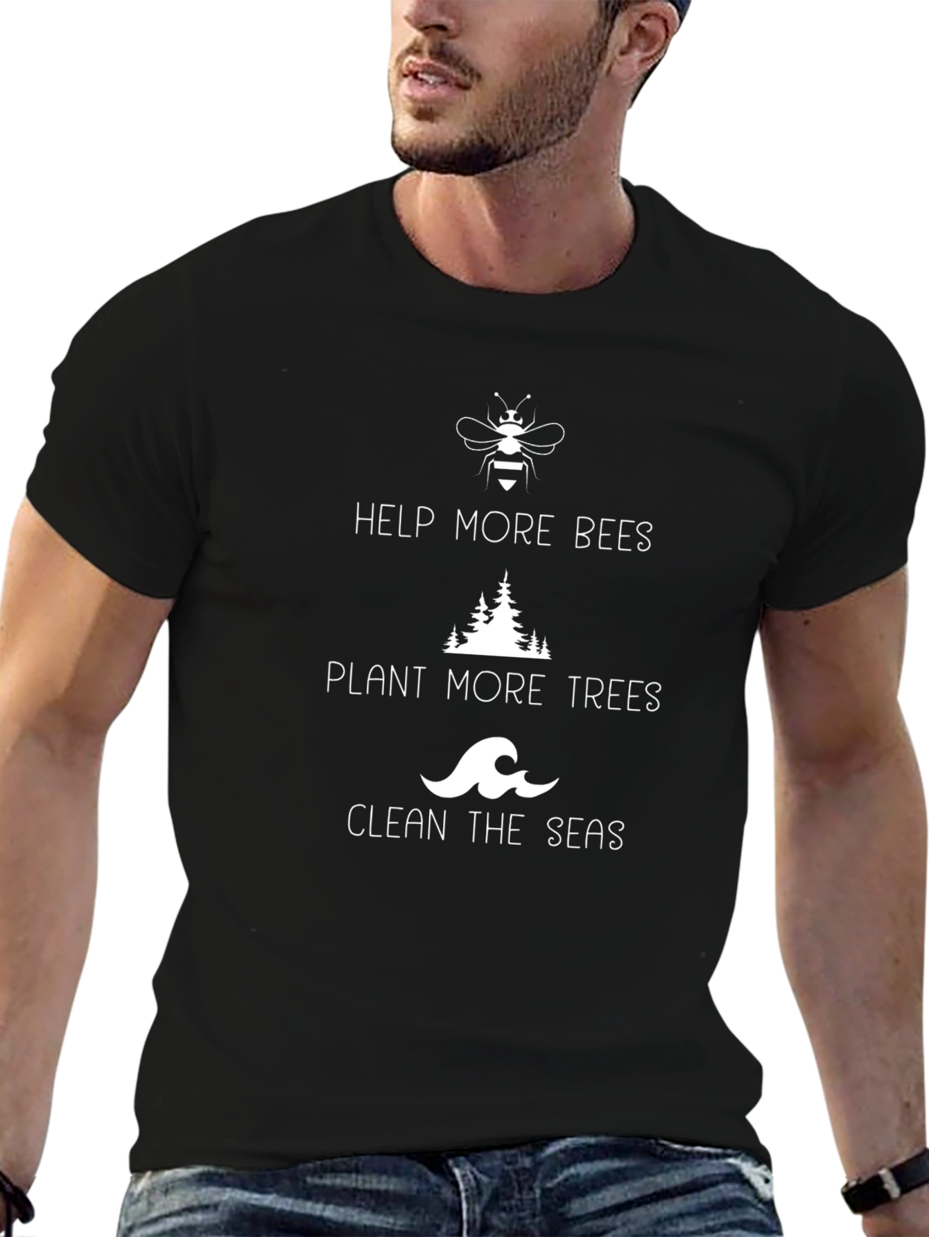 Eco-Friendly Slogan T-Shirt